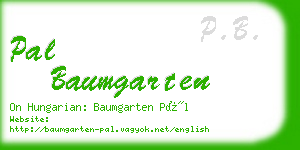 pal baumgarten business card
